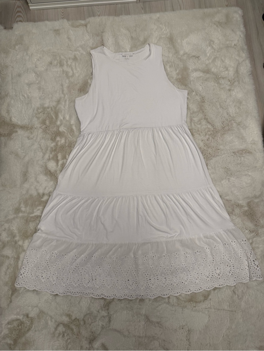 Charter Club White Tiered Eyelet Dress – Size XXL - Picture 5 of 5